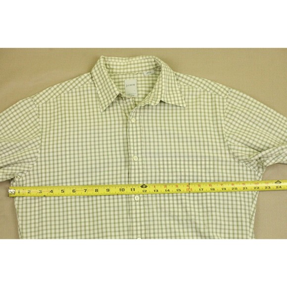 VTG J Crew Mens Sz S Long Sleeve Button Down Cotton Shirt Plaid Hong Kong EUC - Picture 9 of 9